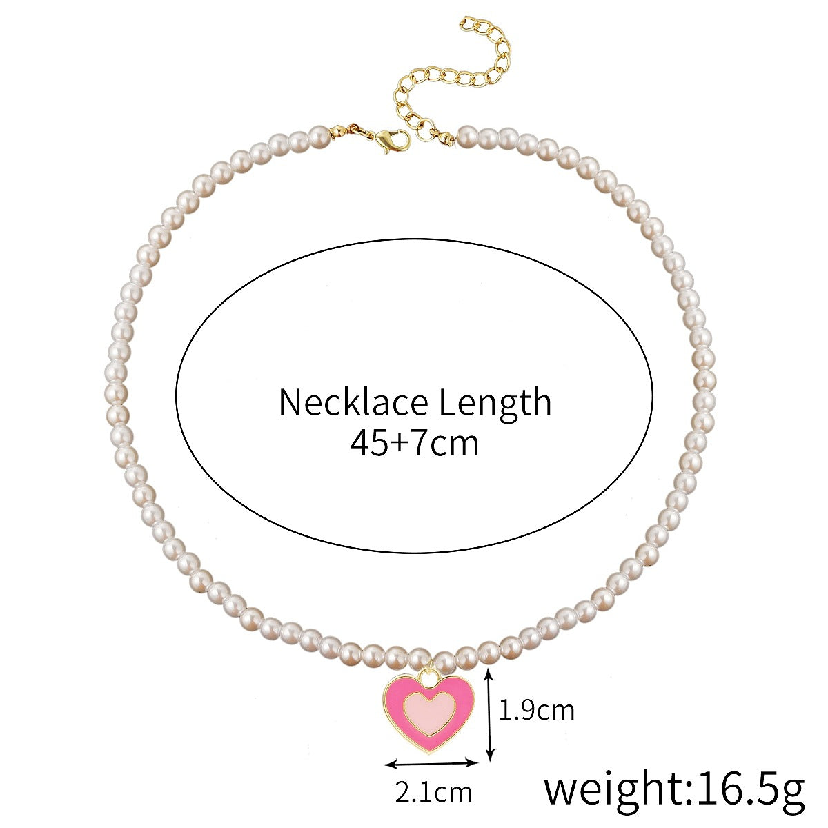 Wholesale Niche Design Alloy Love Rainbow Necklace